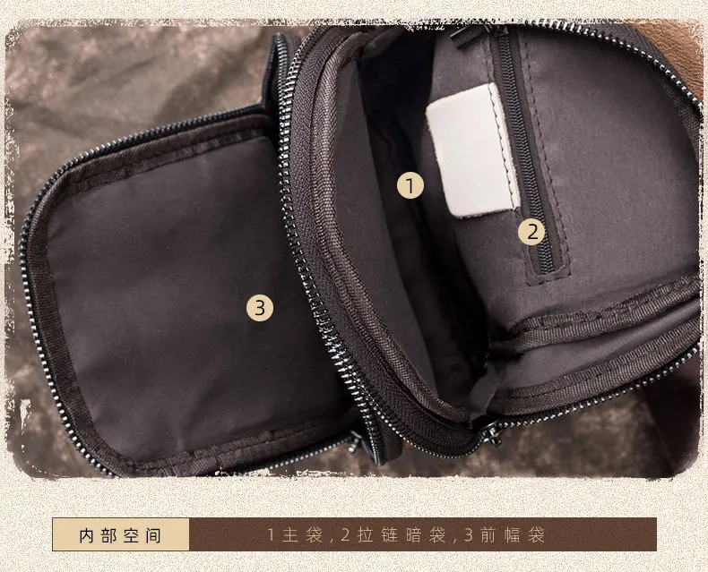 Men Natural Skin Single Rucksack Backpack Famous Brand Vintage Designer Shoulder Bags Cross Body Genuine Leather Male Chest Bag