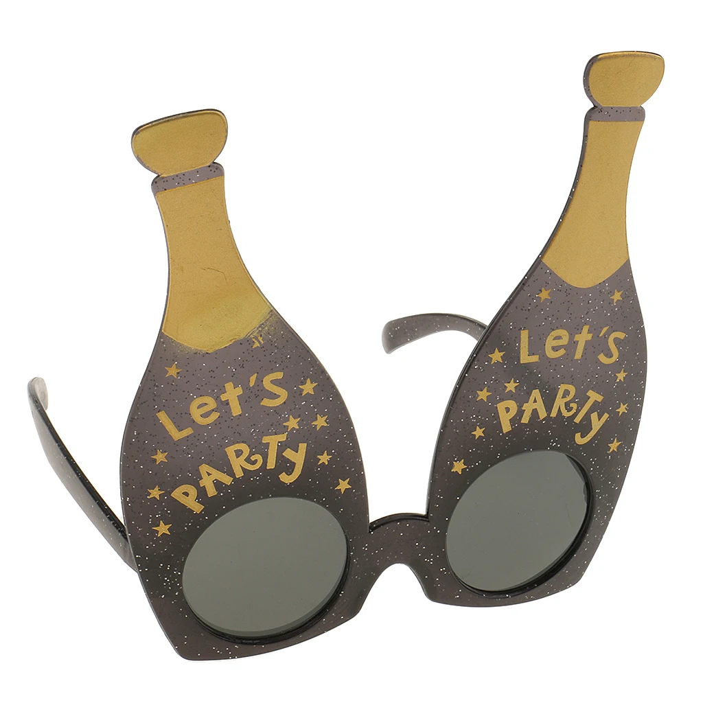 Novelty Hawaiian Luau Party Lets Party Beer Bottle Eyeglasses Glasses Hen Stag Party Costume