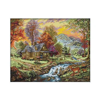 

Cross Stitch Counted Kits Stamped Kit Cross-Stitching Pattern for Home Decor, 11CT 23.6X19.29 Inch Fabric Embroidery Crafts Need