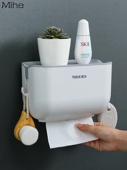 

Toilet tissue box toilet toilet tissue storage rack wall-mounted paper box punching-free Creative waterproof tissue rack