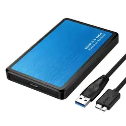 2,5 дюйма USB 3,0 для SATA HDD SSD чехол жесткий диск коробка портативный 5 Гбит/с Алюминиевый сплав внешний твердотельный диск Корпус коробка