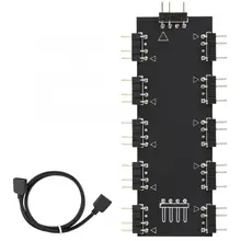 Концентратор usb зарядное устройство Мини компьютер 10-канал RGB хаб ПК мод материнская плата вентилятор RGB кабель-удлинитель
