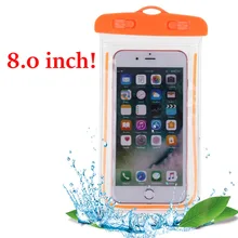 Сумки для плавания водонепроницаемый мешок со светящийся подводный чехол для телефона для Iphone 6 6s 7 Универсальные Все модели 3,5 дюймов-8 дюймов