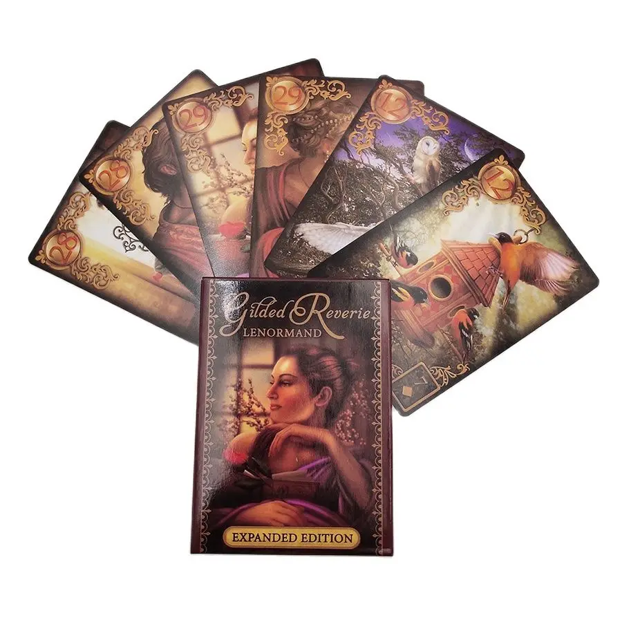 Бумажные карты с покрытием Tarot Reverie Lenormand 47 карт для гадания и Таро взрослых детей