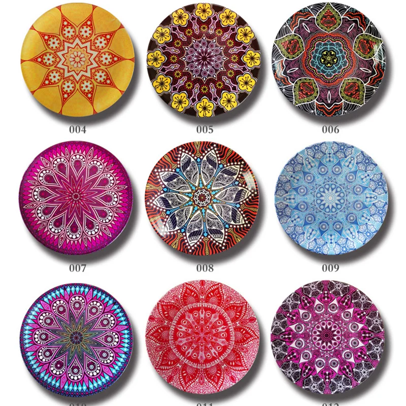European Pattern Hand Drawn Ceramic Decorative Plate, Living Room Decoration, Sitting Plate, Background Wall Hanging Plate 5