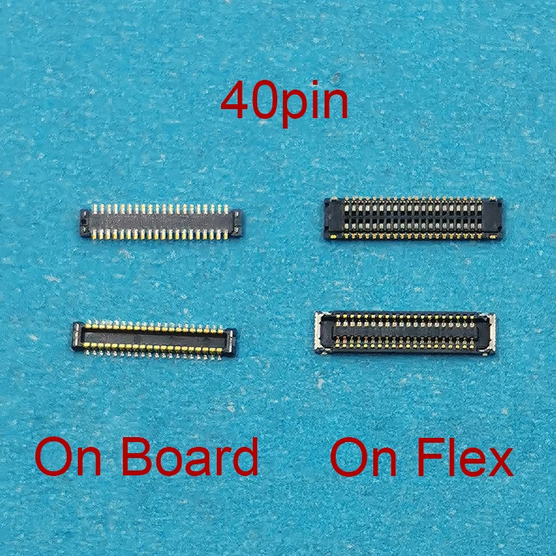 5Pcs 40pin Lcd-scherm Flex Fpc Connector Op Moederbord Voor Samsung Galaxy J5 J7 2016 / J710F J710G 510F J510FN A800F