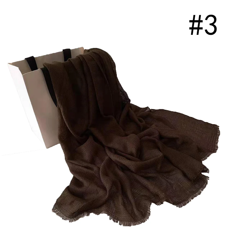 Number 3 color Fashion new bandana viscose shawls winter warm scarf solid fringe shawl muslim hijab women scarf wraps fast shipping 10pcs\lot - Цвет: Number 3 color