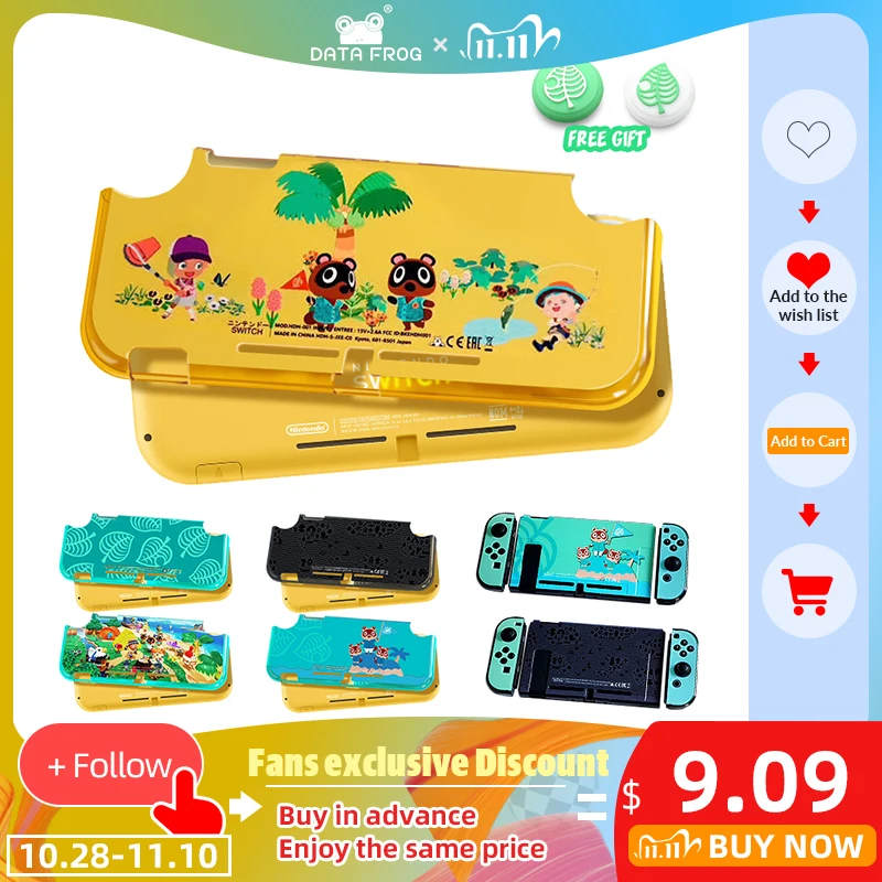 

DATA FROG Protective Hard Case For Nintendo Switch Lite Animal Anti-Slip Shell Cover for NS Switch Game Accessories
