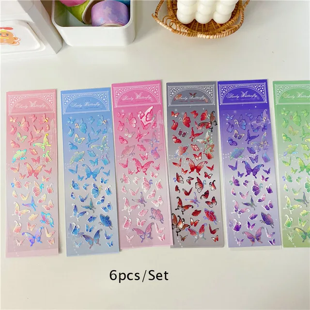 SKYSONIC 2/4/5/6/8pcs/10pcs Full Set Series Decorative Stickers Idol Card Album Scrapbooking Sticker Korean Stationery Suppliers 6 pcs set