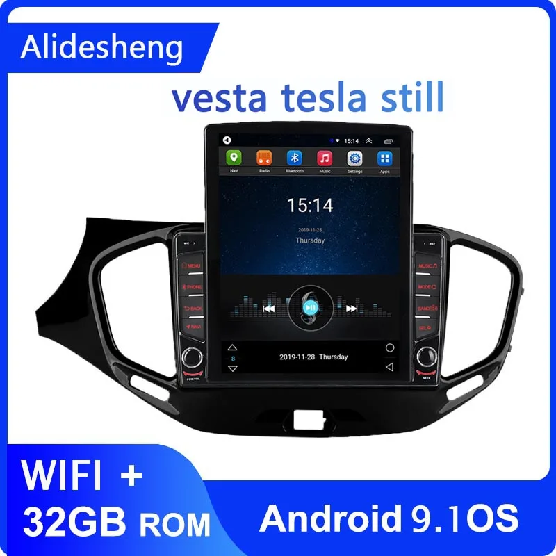 щас популярны магнитолы tesla LADA Vesta still Cross Sport 2015 2019 android 9 1 автомобильный Радио