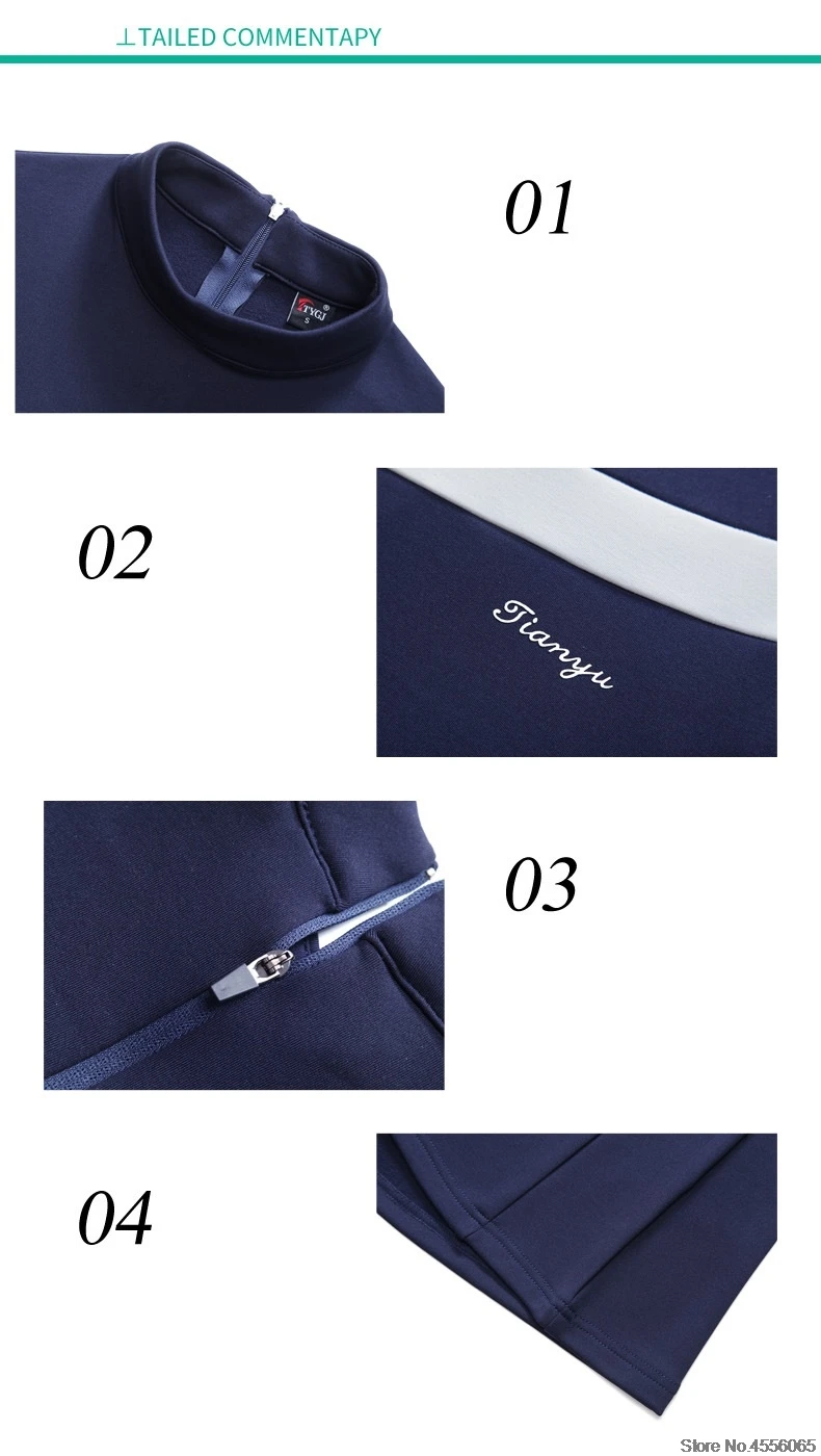 Women Long Sleeve Elastic Warm Golf Shirt Autumn Winter Thicken Golf Sportswear Ladies Long Sleeve Soft Bottoms Tops D0695