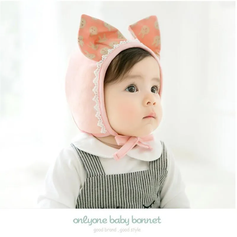 Детская шапка осень-зима шапочка для бассейна кролик кружевные наушники милый мультфильм детская шапочка шапка принцессы Новорожденный Фотография реквизит