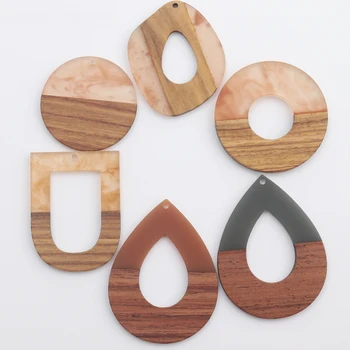 

Sanying M463 Jewelry accessories handmade charm acrylic acrylic wood earrings for jewelry making DIY earring pendant 10pcs/pack