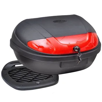 

Motorbike Top Case 72 L for 2 Helmet Waterproof and Weather-Resistant With Built-in Reflector Black