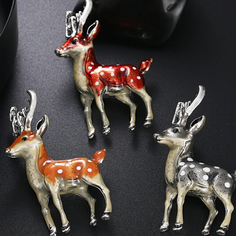 

1 x Cute Small Deer Enamel Animal Lapel Collar Brooch Pin Bouquet Party Jewelry Gift