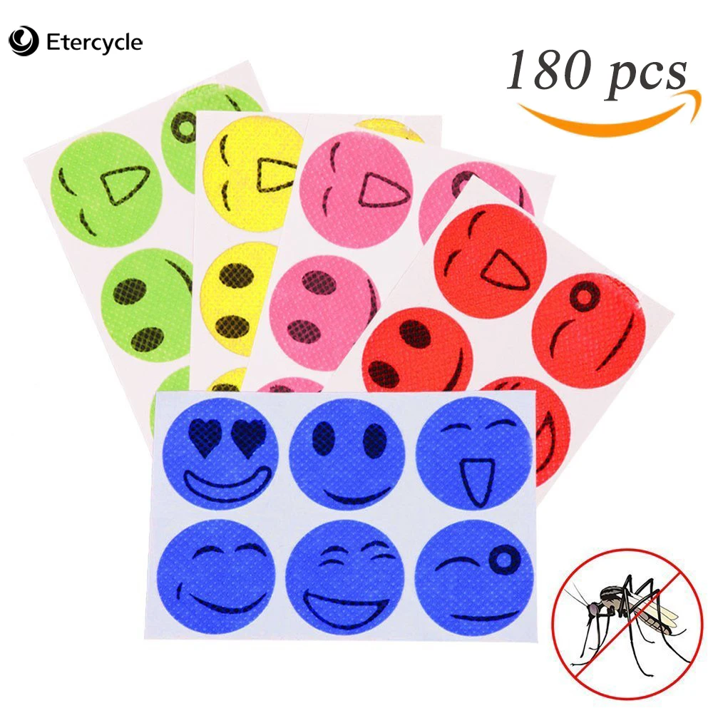 

180pcs Mosquito Repellent Patches Stickers 100% Natural Non Toxic Pure Essential Oil Keeps Insects Far Away Camping Travel