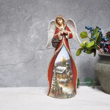 Американский кантри Ретро светящийся Ангел для помещений, гостиной, украшения для дома, Ландшафтные украшения для сада, украшения M3183