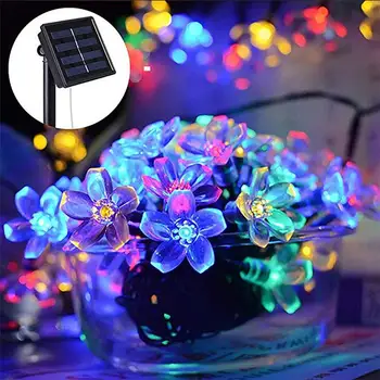 

Outdoor Waterproof Solar LED String Lights Fairy Sakura Light Decoration For Lawn Garden (Warm White,Colorful, 5m 20LEDs)