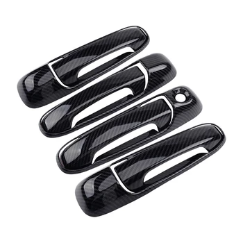 

8pcs Carbon Fiber Style Car Door Handle Cover Trim Decoration Styling Moulding Fit For Dodge Dakota Ram 1500 2500 3500 Durango