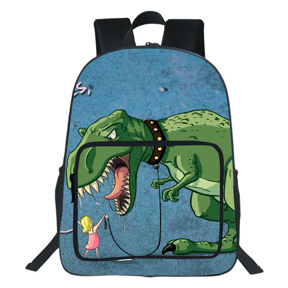 16 Inches Dinosaur Backpack 3D printing Bag Student Schoolbag Teen Schoolbag Travel Bag Boy girl Gift Mochila