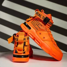 Sooneeya/Мужская Вулканизированная обувь; кроссовки; сезон весна-осень; классические мужские ботинки из искусственной кожи с высоким берцем и принтом; повседневные мужские ботинки с пряжкой