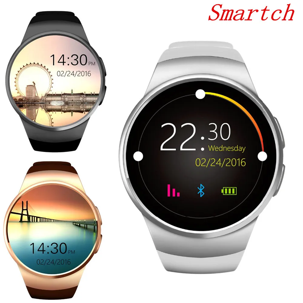 

Smartch Bluetooth KW18 Smart Watch for Samsung HTC Huawei LG Xiaomi Android Smartphones Support Sync Call Messager