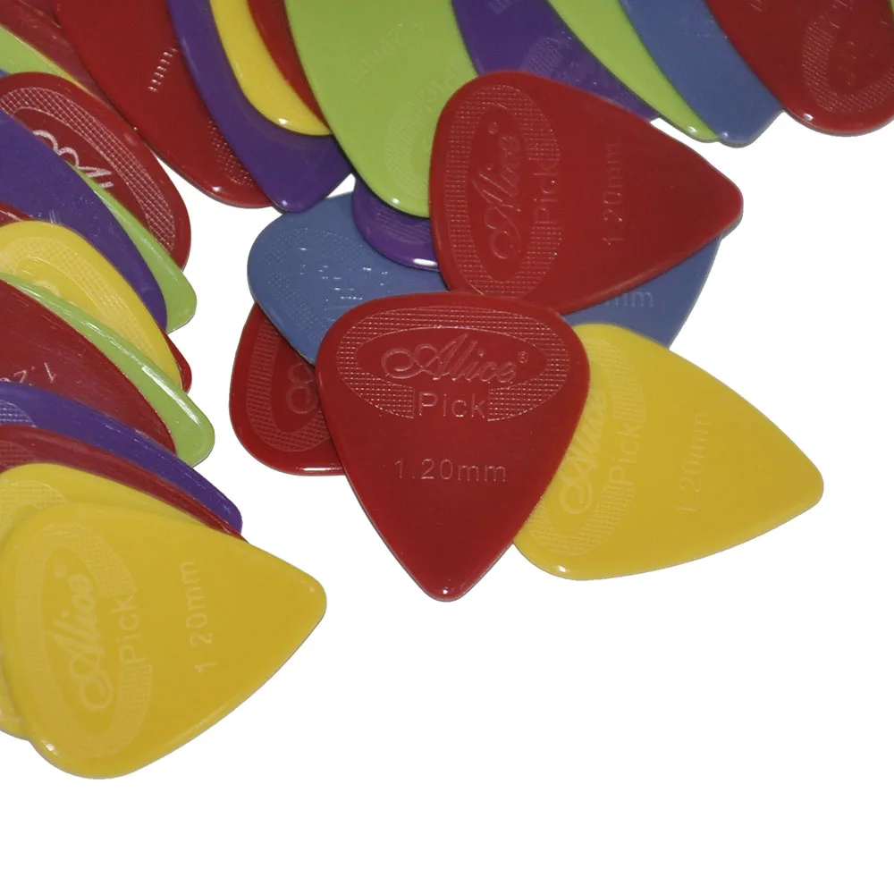 Alice Projecting Nylon Guitar Picks Standard Plectra AP-100G Multi Thickness 100pcs/pack