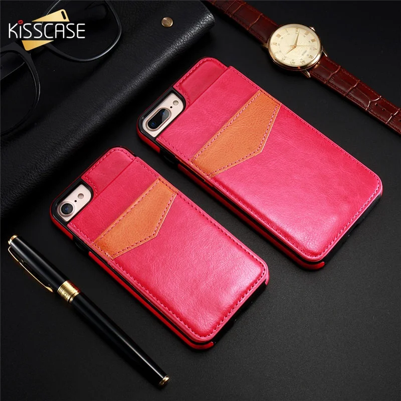 чехол на айфон XR 11 Kisscase PU Case кожаный для iPhone 7 6 6s X 8 Plus Вертикальный флип телефона x