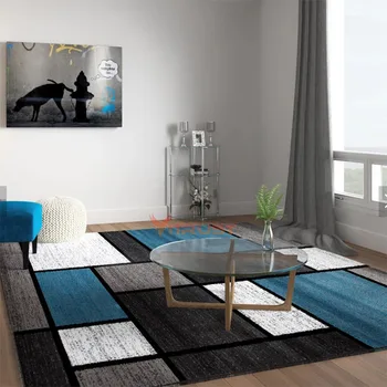 

Carpet Nordic Washable Carpets Rug Living Room Children Kids Room Bedroom Bedside Floor Table Mat Area Rug 3D Geometric Carpet