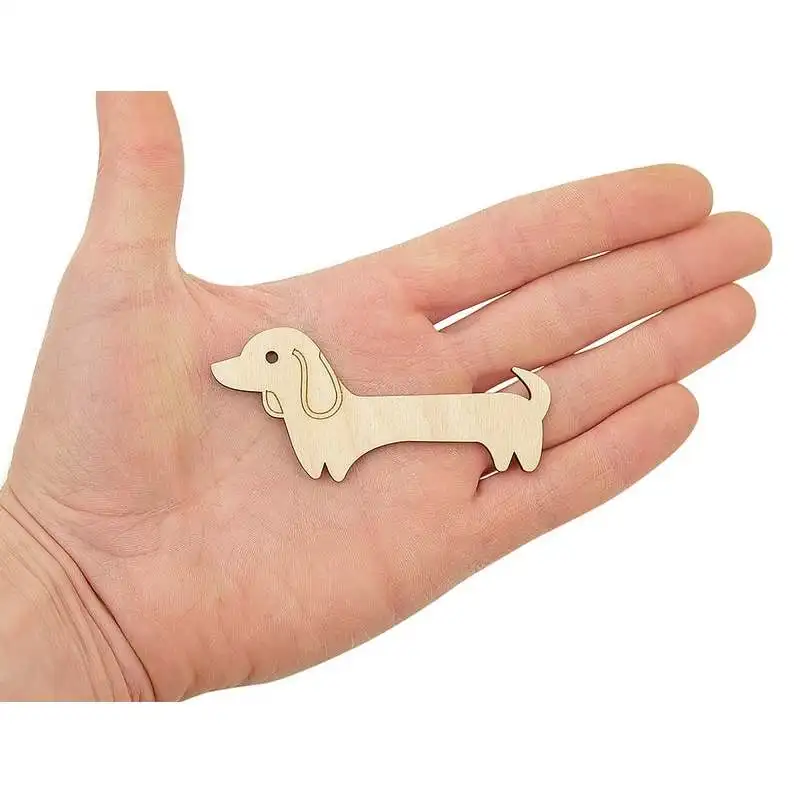 

Wooden Dog (8cm) Shape Dog Sign Cutout Craft Decoration Gift Ornament Laser 0445