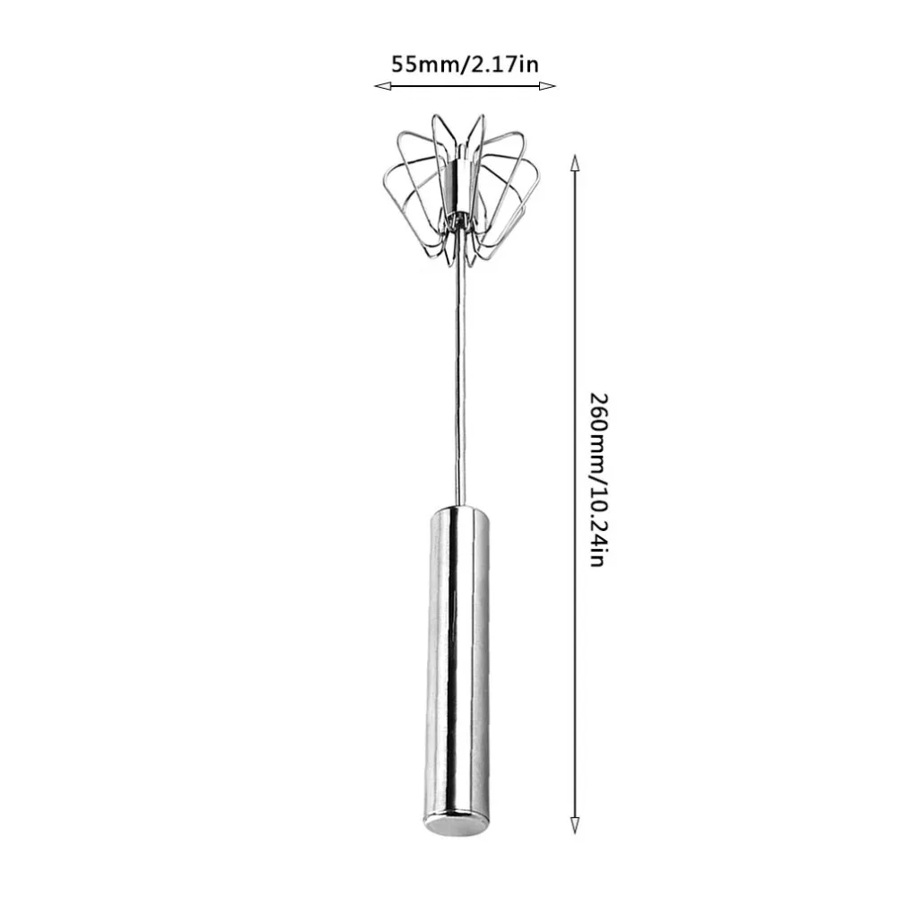 Нержавеющая сталь ручной вращающийся полуавтоматический взбиватель для яиц кухонный ручной взбиватель для яиц бытовой взбиватель