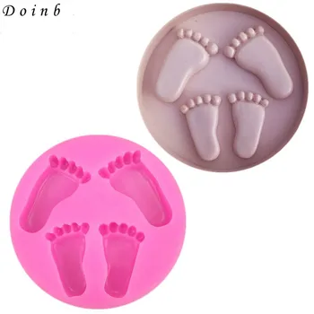 

DIY footprint foot shape silicone mold fudge chocolate cake decoration Tools Kitchen Baking supplies resin molds
