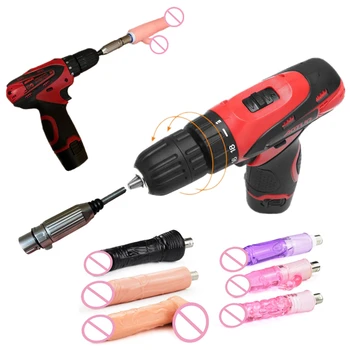 Adapter hand electric drill bits Sex machine Vibrator Dildo Penis Sex Toys for Adults Women Men Masturbation Sex shop 6