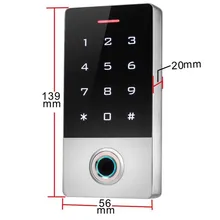 Контроль доступа к отпечаткам пальцев металлический доступ Открытый водонепроницаемый контроль доступа