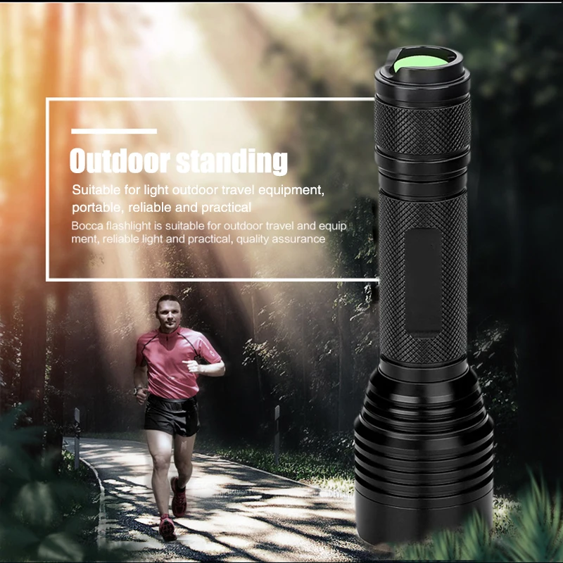 Glare Portable and Convenient Strong T6 LED 18650 Lithium Battery Flashlight Outdoor Searchlight