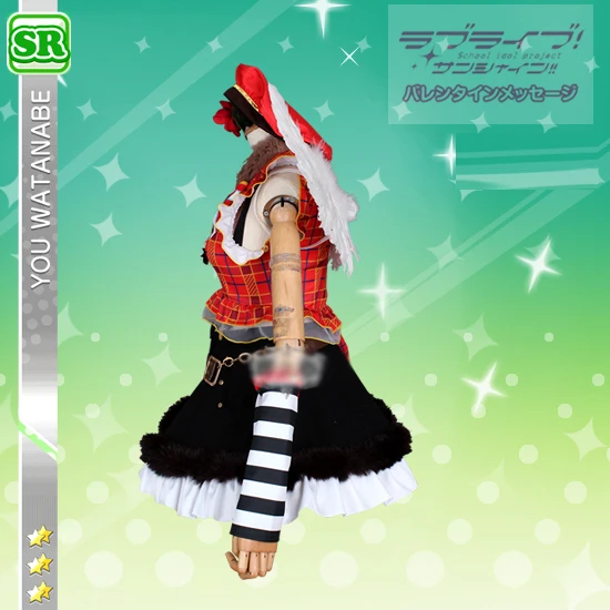 Индивидуальный размер Lovelive Sunshine Aqours Рождественский хор Watanabe You Косплей Костюм Платье Лолиты униот аниме одежда наряды COS