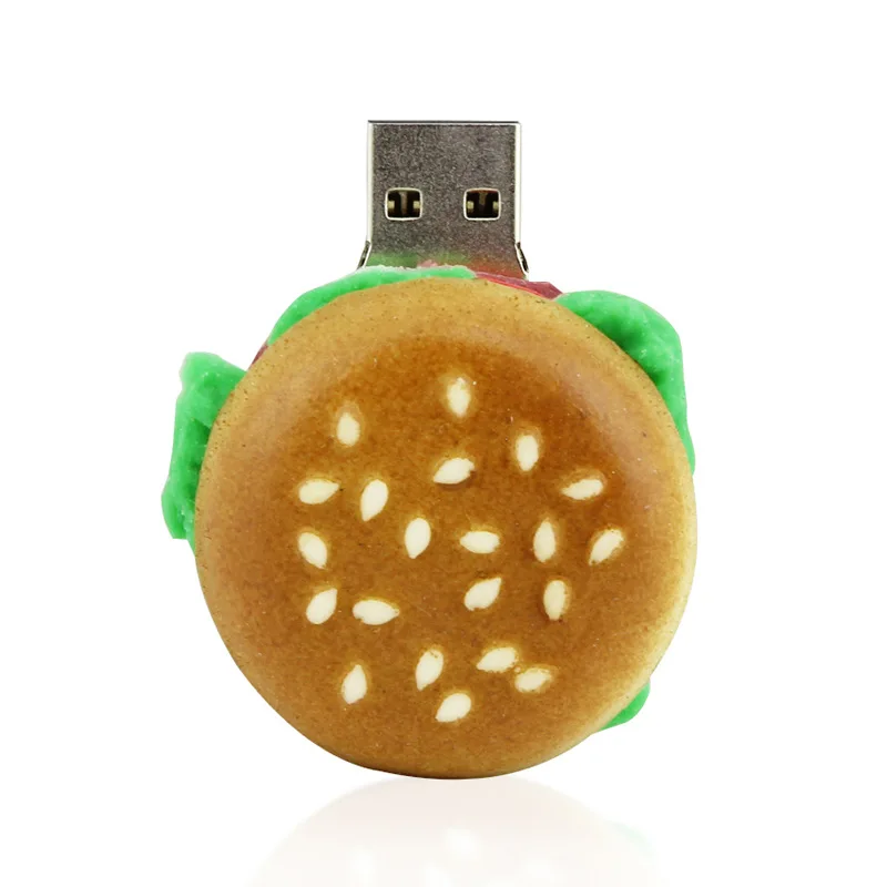 Креативный мультфильм гамбургер Usb флеш накопитель 32 Гб ручка 4 ГБ 8 16 г Флешка 64 128