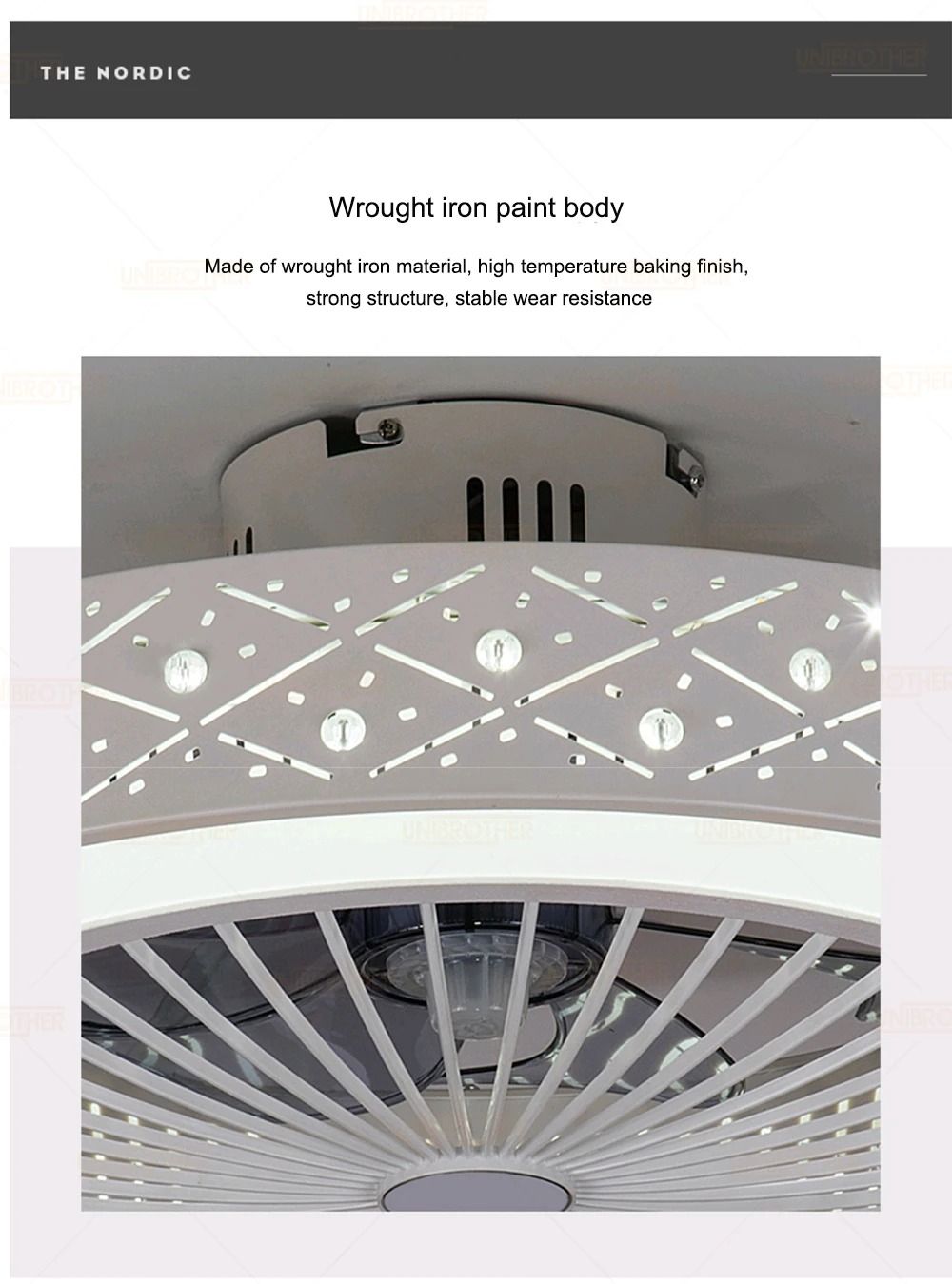 21 дюймов потолочный вентилятор смарт-пульт дистанционного управления с подсветкой в помещении домашнего декора 55 см Круглый Современные потолочные люстры-вентиляторы