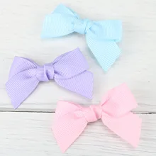 Однотонные детские заколки с бантом и хвостом Ласточки; милые мини-заколки в европейском и американском стиле для младенцев; однотонные тканевые заколки для волос