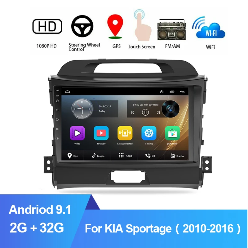 Автомагнитола 2 din мультимедийный проигрыватель с GPS-навигацией для KIA Sportage 3 2010