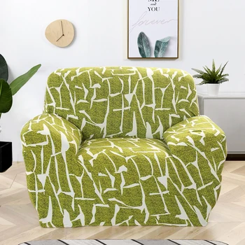 

Red Pattern Single Sofa Cover Cotton Stretch Elastic Sofa Covers For Couch Slipcover Copridivano Armchairs Living Room Cover For