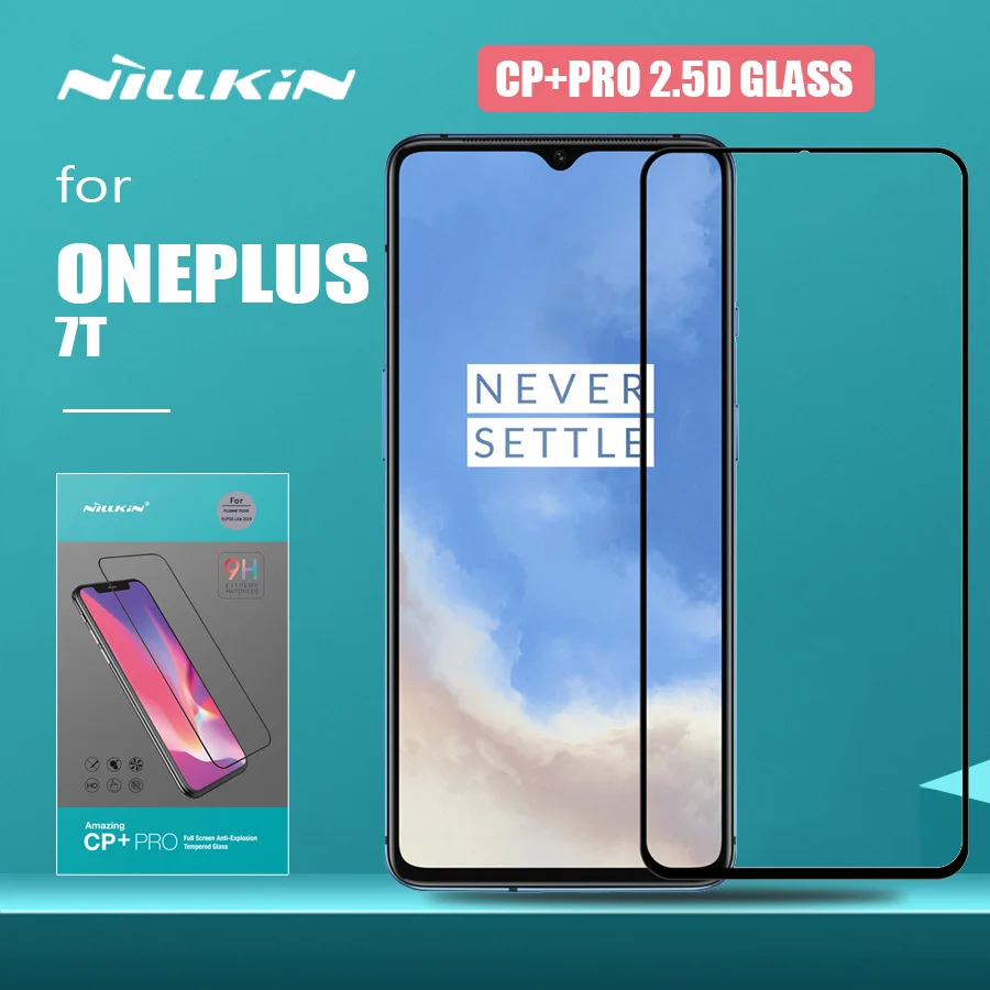 Для Oneplus 7T стекло Nillkin CP + Pro Полное покрытие ультра-тонкий 2.5D One Plus закаленное