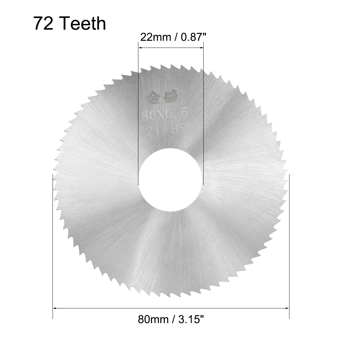 Uxcell 1 шт. полотна циркулярной пилы 80x22x0. 5-1,5mm 72 прекрасно подходит для зубов, HSS диск режущее лезвие для дерева, металла Алюминий латунь Медь