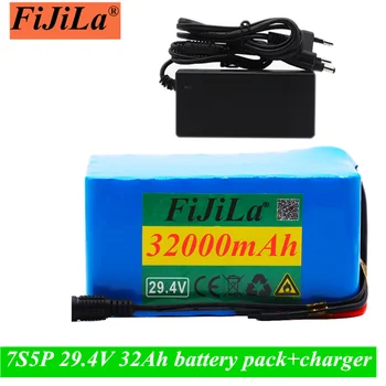 

7S5P 24v 32Ah battery pack 250w 29.4V 32000mAh lithium ion battery for wheelchair electric bicycle + 2A charger