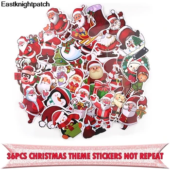 

36pcs Christmas Sticker Pack For DIY Scrapbooking Album Car Bag Luggage Laptop Skateboard Phone Notebook Decal Decoration E1077