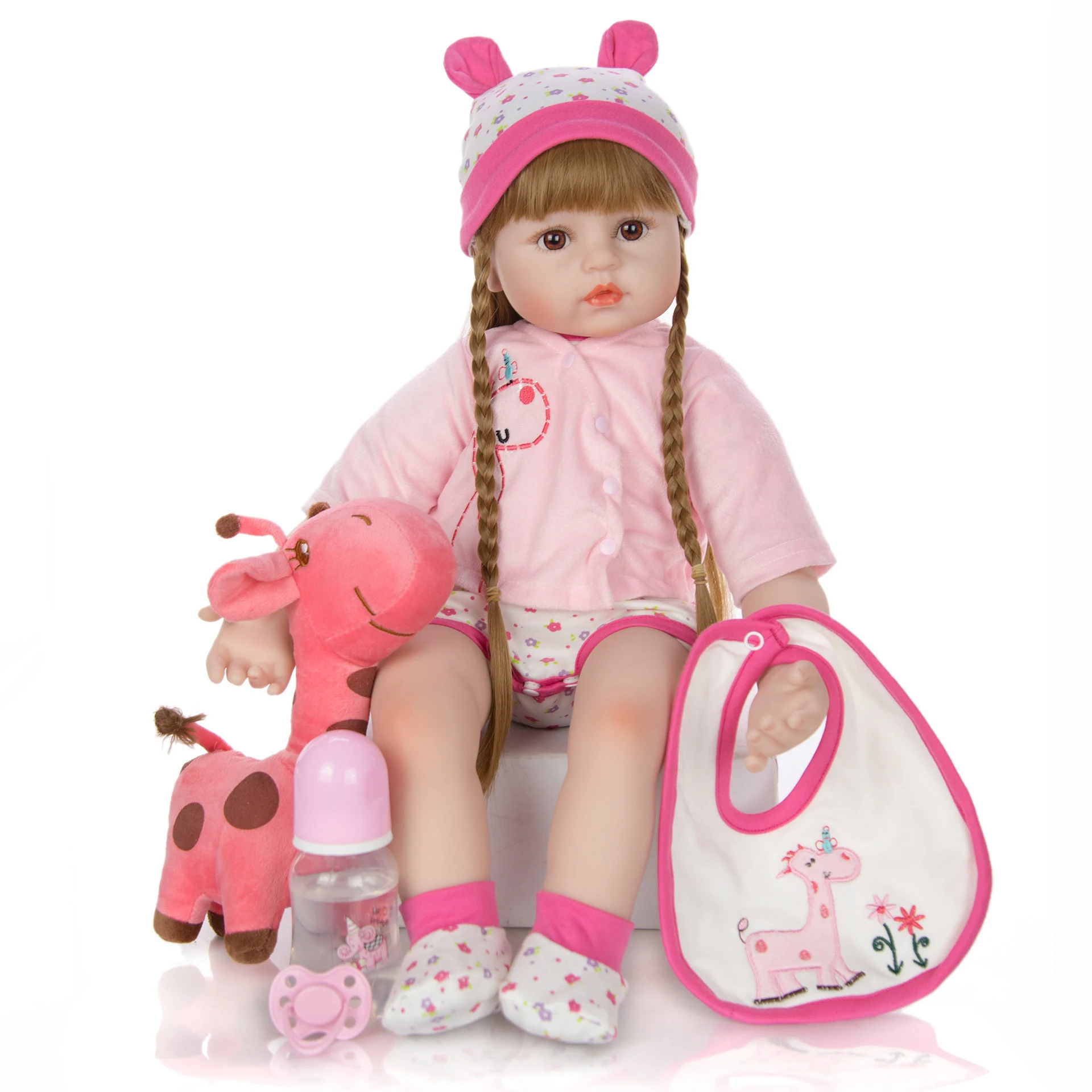 Handmade 24 Inch Reborn Baby Girl Dolls Cloth Body Stuffed 60 cm Truly Like Princess Reborn toddler NPK DOLL Toys gift Handmade 24 Inch Reborn Baby Girl Dolls Cloth Body Stuffed 60 cm Truly Like Princess Reborn toddler NPK DOLL Toys gift