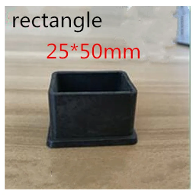 4pcs square silicone chair leg caps Non-slip Table Foot dust Cover Socks Floor Protector pads pipe plugs furniture leveling feet 25x50mm 4pcs