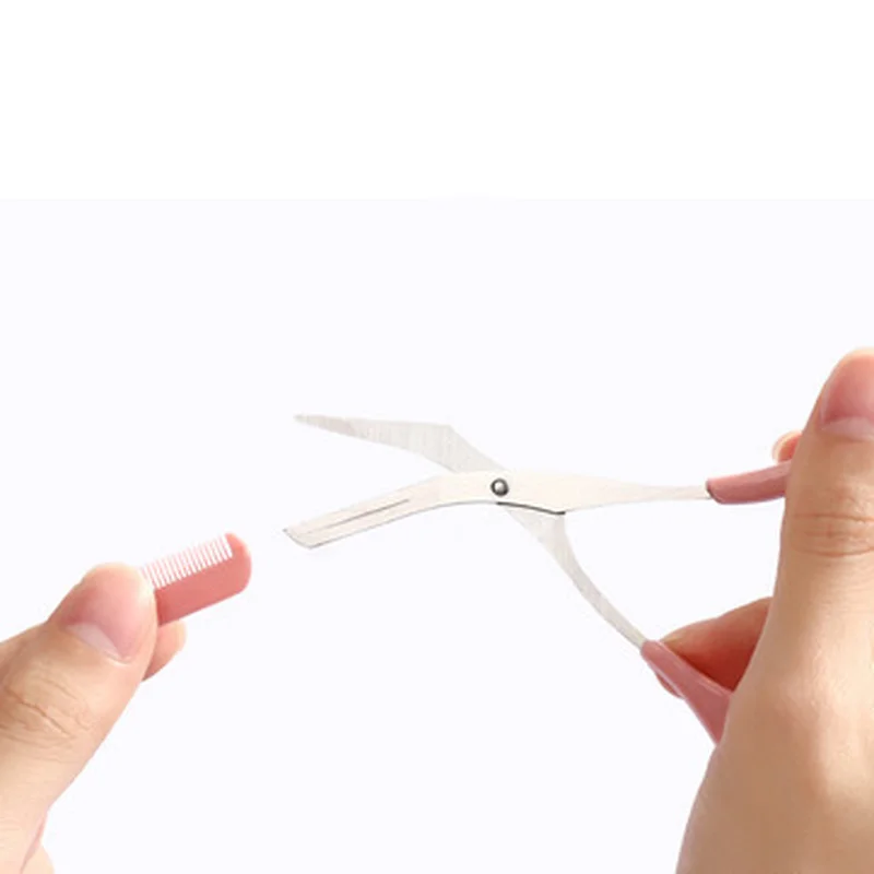 Eyebrow Trimmer Set Eyebrow Trimmer Facial Hair Remover Eyebrow Scissors Eyebrow Trimmer Scissor Comb Facial Hair Removal Grooming Shaping Shaver Cosmetic Makeup Accessories