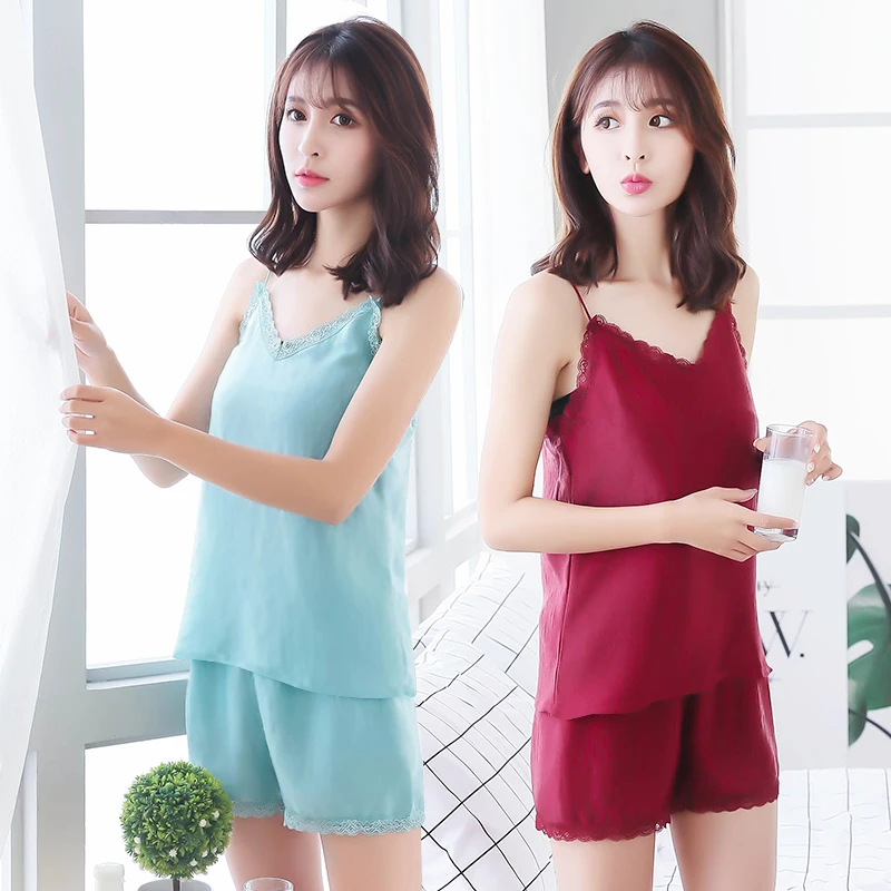 

Pranlads Two Pieces Polyester Lace Sleepwear For Girl Sleep Night Wear And Nightgown Set