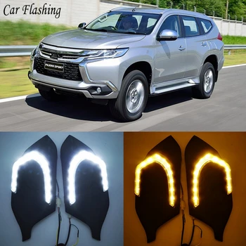 

CSGJMY 2PCS Turn Signal Light style relay LED CAR DRL Daytime running lights fog lamp for Mitsubishi Pajero Sport 2016 - 2019